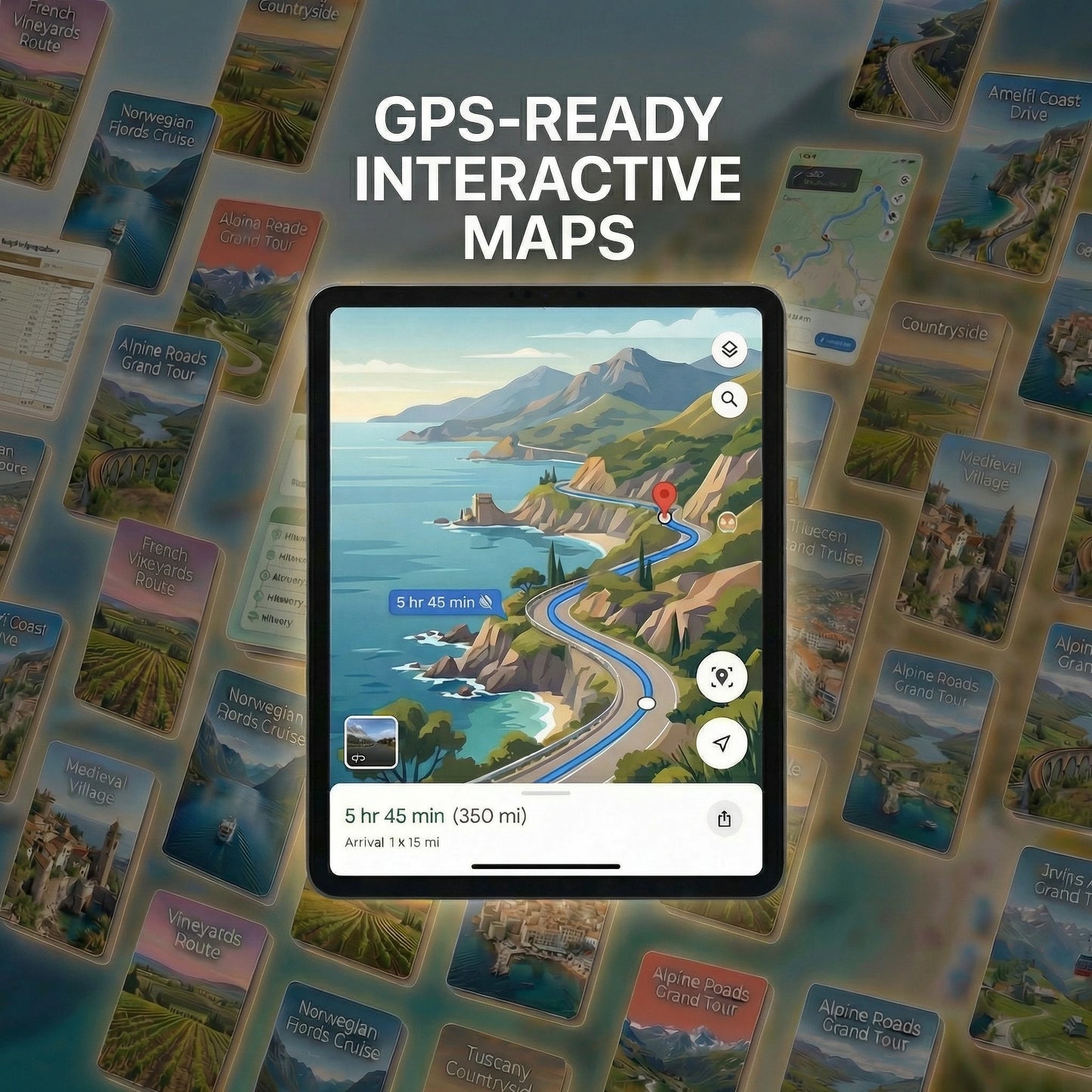 100+ Epic European Road Trips Bundle - with GPS Maps & Budget Trackers